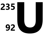 Darstellung eines chemischen Elements Uran